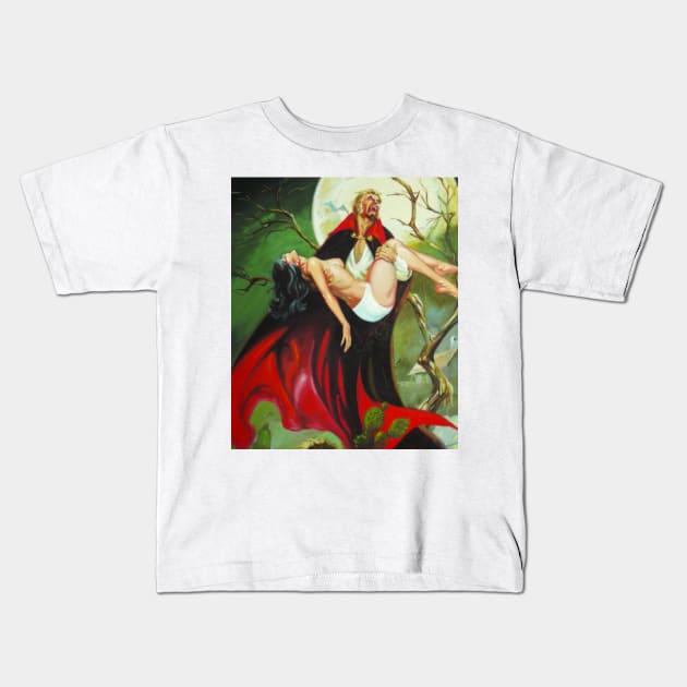 Dracula Retro Kids T-Shirt by Hollywoodcode